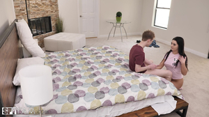 Mira Stone uses this opportunity to fuck her stepbro