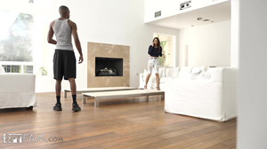 Young MILF Isis Love massages her stepson's big dick