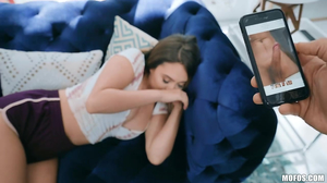 POV blowjob by a young chick for a tattooed dude