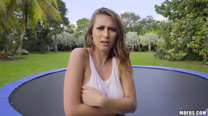 Trampoline sex with a gorgeous young whore