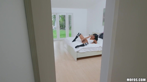 Facial after passionate fucking for an Asian babe