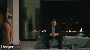 Tattooed call girl with an amazing cleavage fucked hard