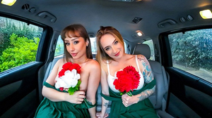 Insatiable Bridesmaids Sonnie Mckinley & Tommy King Get Nasty With Stranger On The Back Seat fury-wrath Crank Driver