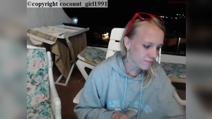 Live show with a pretty girl who smokes on camera