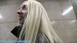 PublicAgent HD Pale Bony Mina opens up her poon to take my gigantic beef whistle