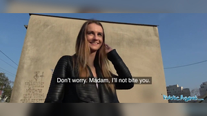 Public Agent She is without underpants and gets pulverized hard