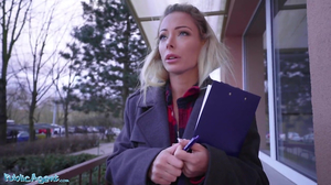 Public Agent Blonde Australian Isabelle Deltore Screws a Stranger for Money