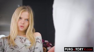 PURGATORYX Coco Lovelock deep throats her stepdads spear