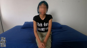 Oh my God! This skinny nymph is scarcely 18!rage And she already wants to tear up.